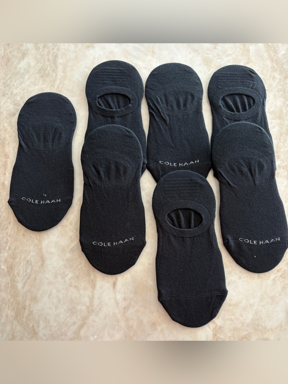 7 NEW pair of Cole Haan Black No-Show Liner Socks
